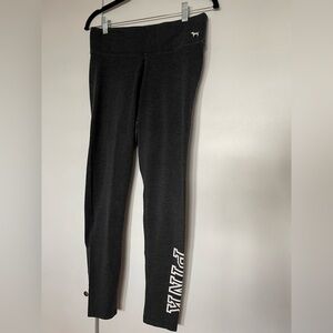 Victoria's Secret PINK Yoga Black Leggings with White Logo